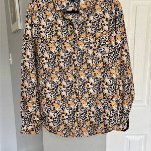 Daniel K Men’s Black and Yellow Floral Shirt Size S